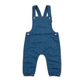 Denim Blue - Front - Babybugz Baby Rocks Denim Dungarees