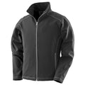 Black - Front - Result Womens-Ladies Work-Guard Softshell Jacket