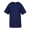 Navy Blue - Front - Spiro Impact Childrens-Kids Junior Performance Aircool T-Shirt