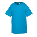 Ocean Blue - Front - Spiro Impact Childrens-Kids Junior Performance Aircool T-Shirt