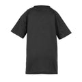 Black - Back - Spiro Impact Childrens-Kids Junior Performance Aircool T-Shirt