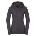 Charcoal Melange - Back - Russell Womens-Ladies Authentic Zipped Hoodie