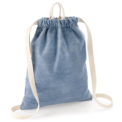 Light Denim - Front - Bagbase Denim Gymsac