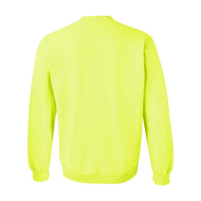 Safety Green - Back - Gildan Heavy Blend Unisex Adult Crewneck Sweatshirt
