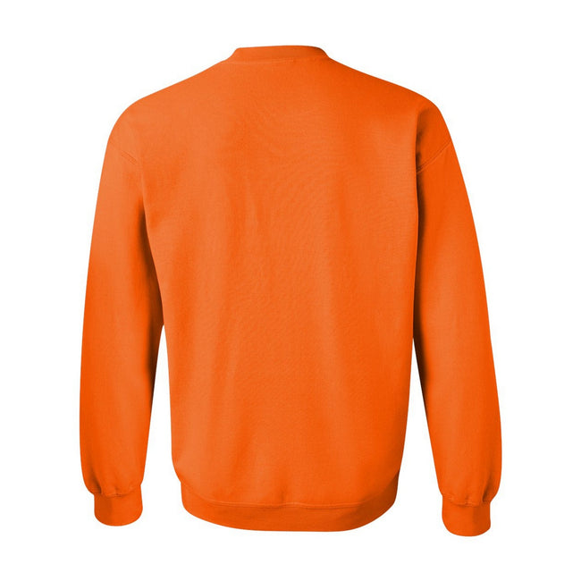 Safety Orange - Back - Gildan Heavy Blend Unisex Adult Crewneck Sweatshirt