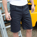 Navy Blue - Back - Result Mens Workguard Slim Chino Shorts