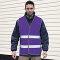Purple - Back - Result Adults Unisex Safeguard Enhance Visibility Vest