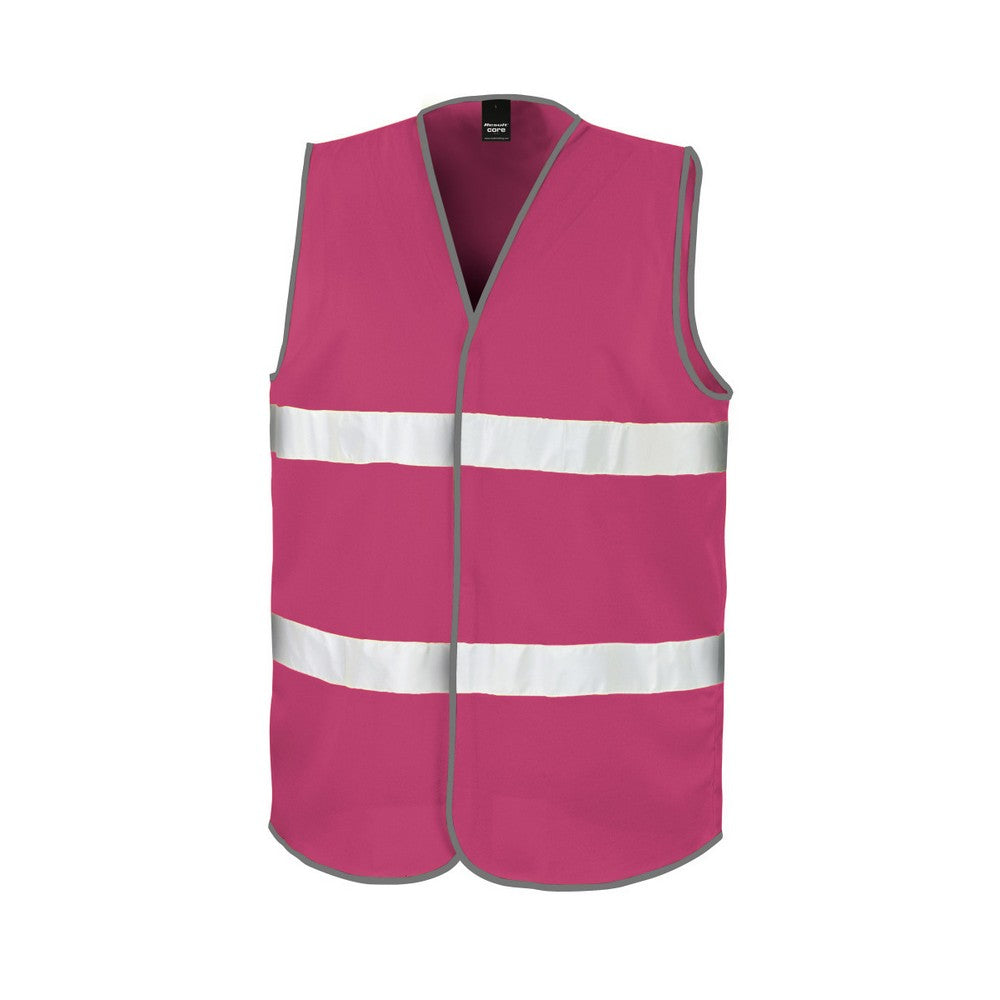 Raspberry - Front - Result Adults Unisex Safeguard Enhance Visibility Vest