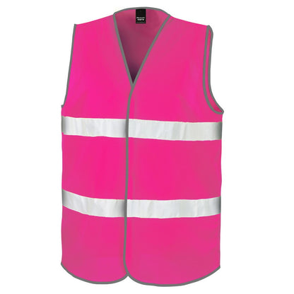 Fluorescent Pink - Front - Result Adults Unisex Safeguard Enhance Visibility Vest
