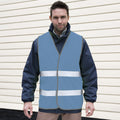 Sky Blue - Back - Result Adults Unisex Safeguard Enhance Visibility Vest