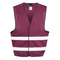 Burgundy - Front - Result Adults Unisex Safeguard Enhance Visibility Vest