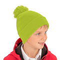 Fluoresent Yellow - Back - Result Womens-Ladies Winter Essentials Pom Pom Beanie