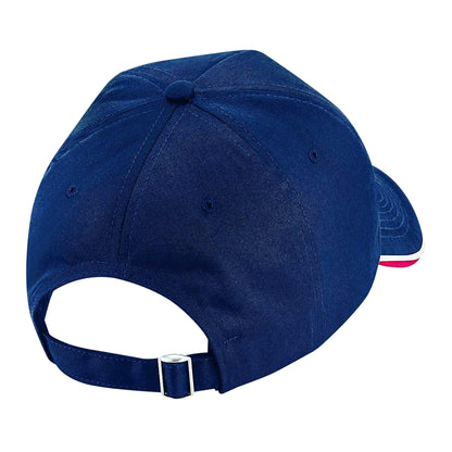 French Navy-Classic Red-White - Back - Beechfield Adults Unisex Authentic 5 Panel Piped Peak Cap