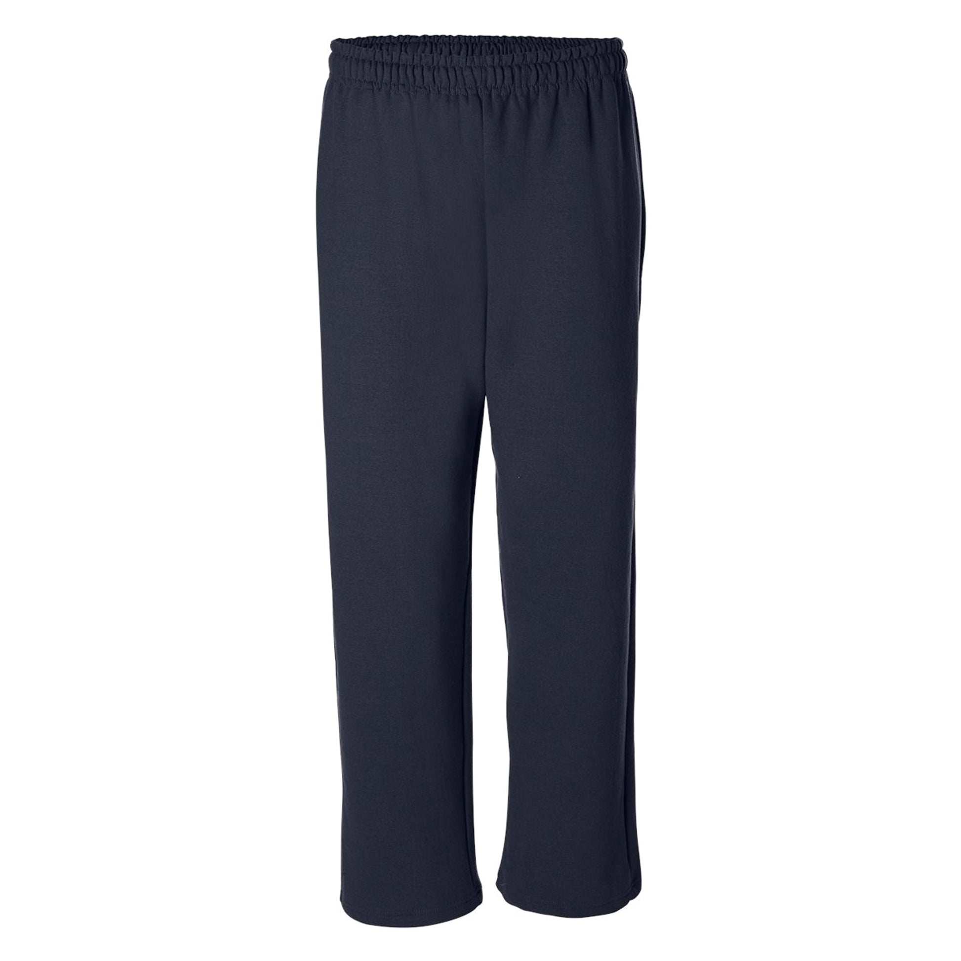 Navy - Front - Gildan Mens Heavy Blend Open Bottom Sweatpant - Jogging Pants