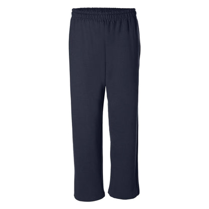 Navy - Front - Gildan Mens Heavy Blend Open Bottom Sweatpant - Jogging Pants