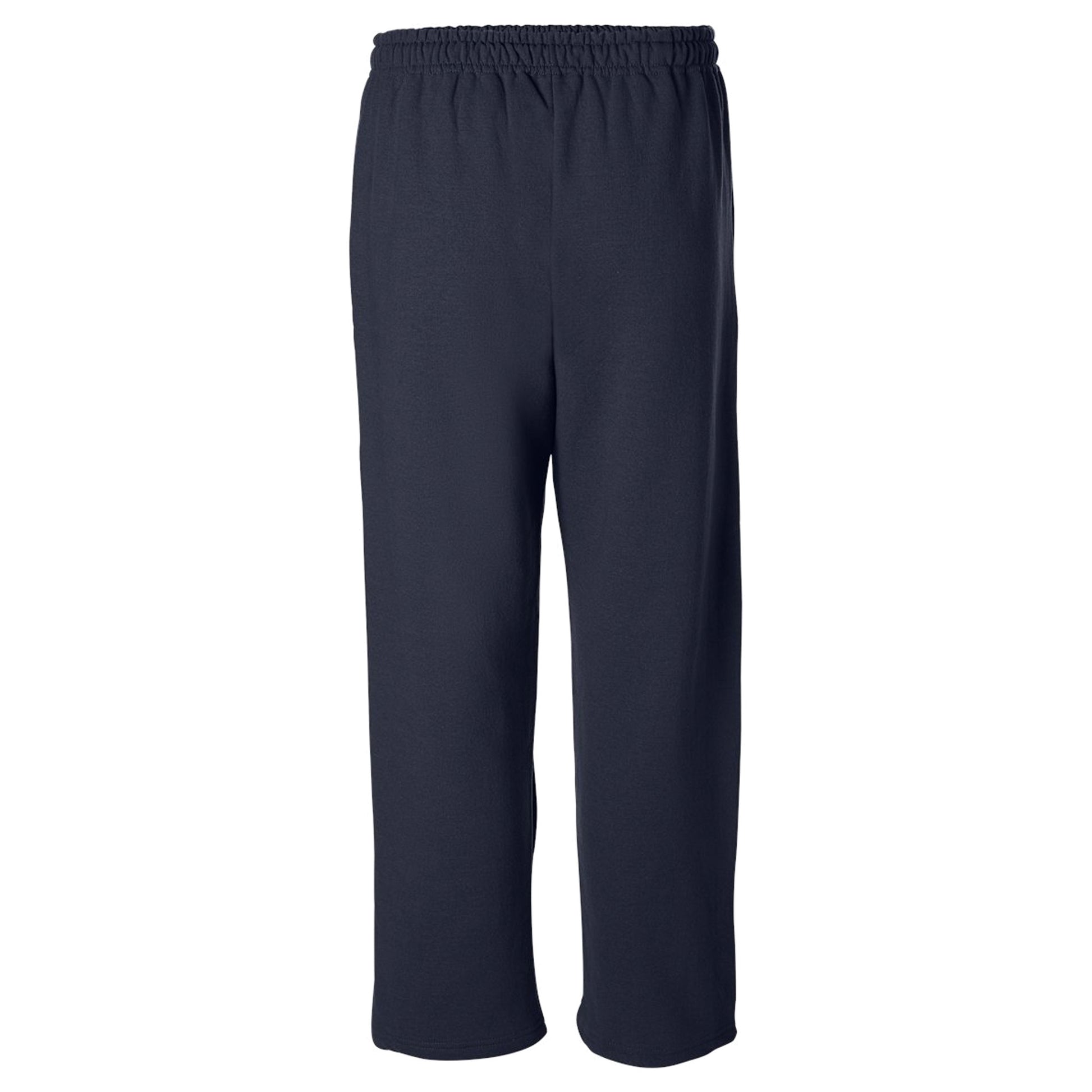Navy - Back - Gildan Mens Heavy Blend Open Bottom Sweatpant - Jogging Pants