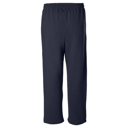 Navy - Back - Gildan Mens Heavy Blend Open Bottom Sweatpant - Jogging Pants