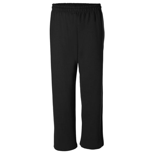 Black - Front - Gildan Mens Heavy Blend Open Bottom Sweatpant - Jogging Pants