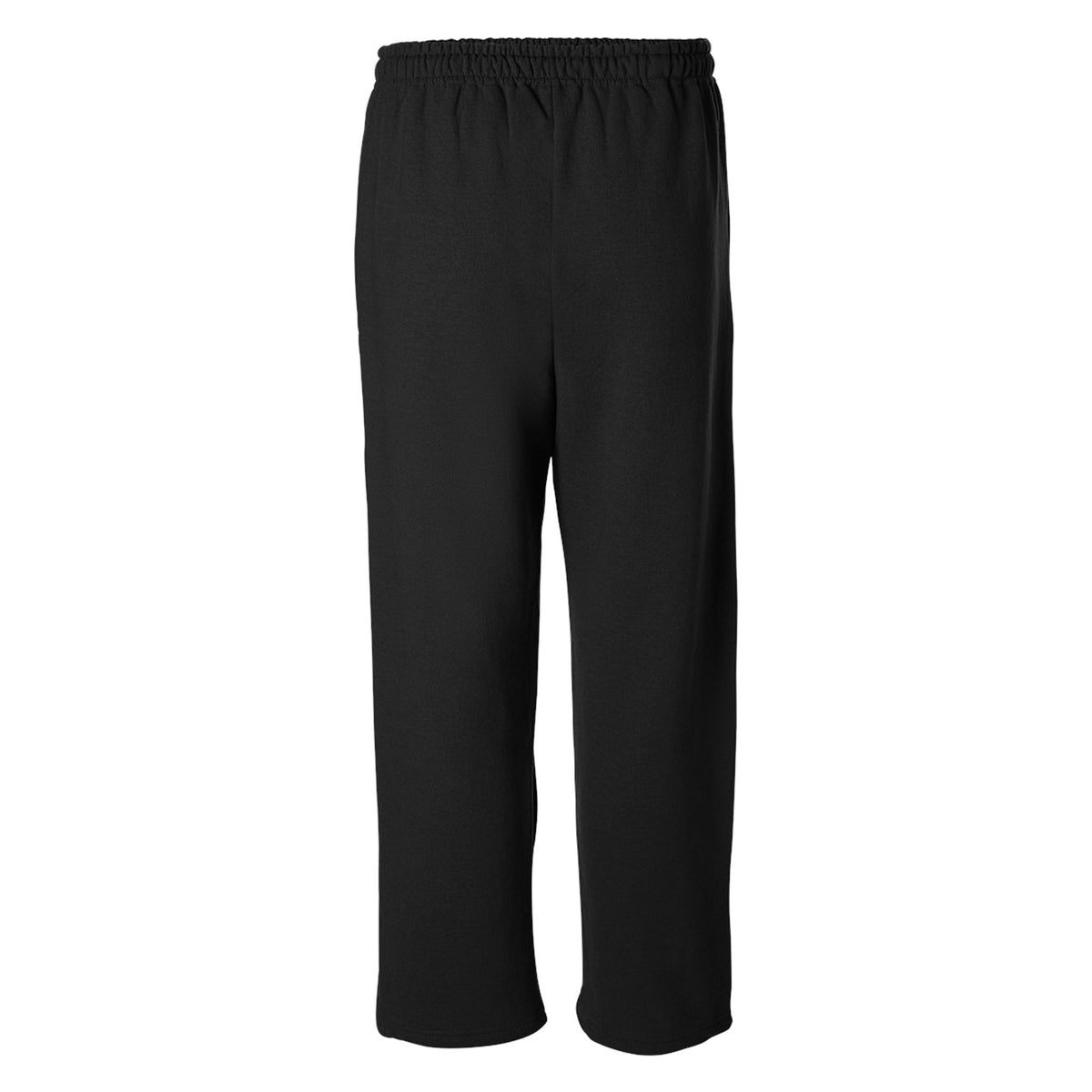 Black - Back - Gildan Mens Heavy Blend Open Bottom Sweatpant - Jogging Pants