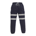 Navy Blue - Front - Yoko Adults Unisex Hi Vis Jogging Pants