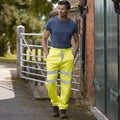 Hi-Vis Yellow - Back - Yoko Adults Unisex Hi Vis Jogging Pants