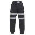 Black - Front - Yoko Adults Unisex Hi Vis Jogging Pants