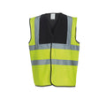 Hi Vis Yellow-Black - Front - Yoko Adults Unisex Two Tone Class 1 Reflective Jacket