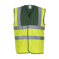 Hi Vis Yellow-Green - Front - Yoko Adults Unisex Two Tone Class 1 Reflective Jacket