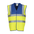 Royal-Hi-Vis Yellow - Front - Yoko Adults Unisex Two Tone Class 1 Reflective Jacket