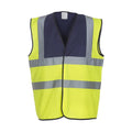 Navy-Hi-Vis Yellow - Back - Yoko Adults Unisex Two Tone Class 1 Reflective Jacket