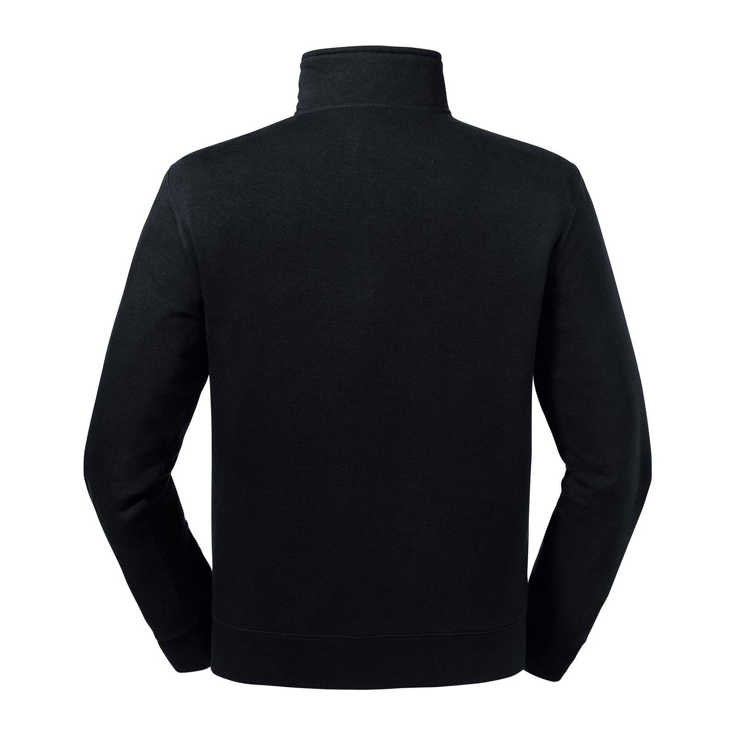 Black - Back - Russell Mens Authentic Quarter Zip Sweatshirt