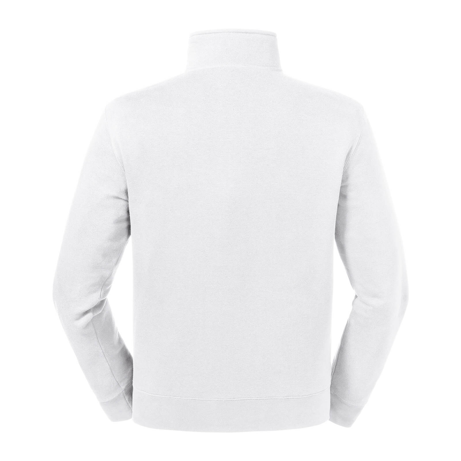 White - Back - Russell Mens Authentic Quarter Zip Sweatshirt