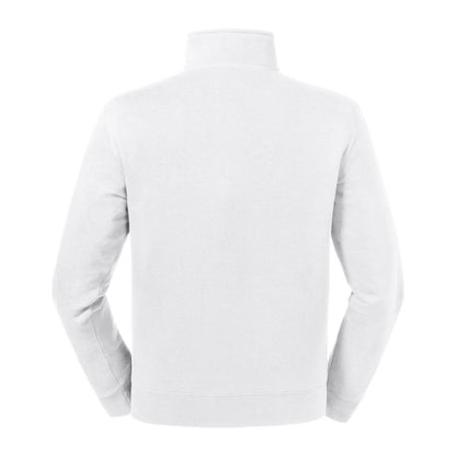 White - Back - Russell Mens Authentic Quarter Zip Sweatshirt