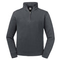 Convoy Grey - Front - Russell Mens Authentic Quarter Zip Sweatshirt