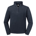 French Navy - Front - Russell Mens Authentic Quarter Zip Sweatshirt