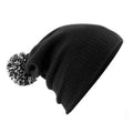 Black-White - Back - Beechfield Adults Unisex Snowstar Beanie