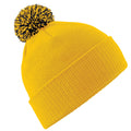 Gold-Black - Front - Beechfield Adults Unisex Snowstar Beanie