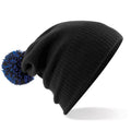 Black-Bright Royal - Back - Beechfield Adults Unisex Snowstar Beanie