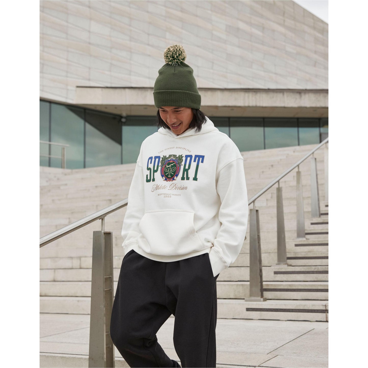 Olive Green-Oatmeal - Front - Beechfield Adults Unisex Snowstar Beanie