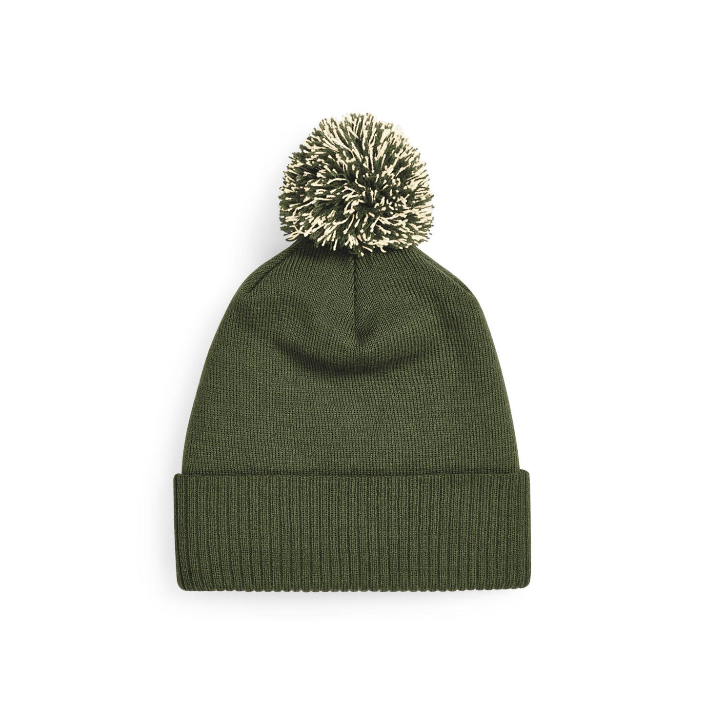 Olive Green-Oatmeal - Back - Beechfield Adults Unisex Snowstar Beanie