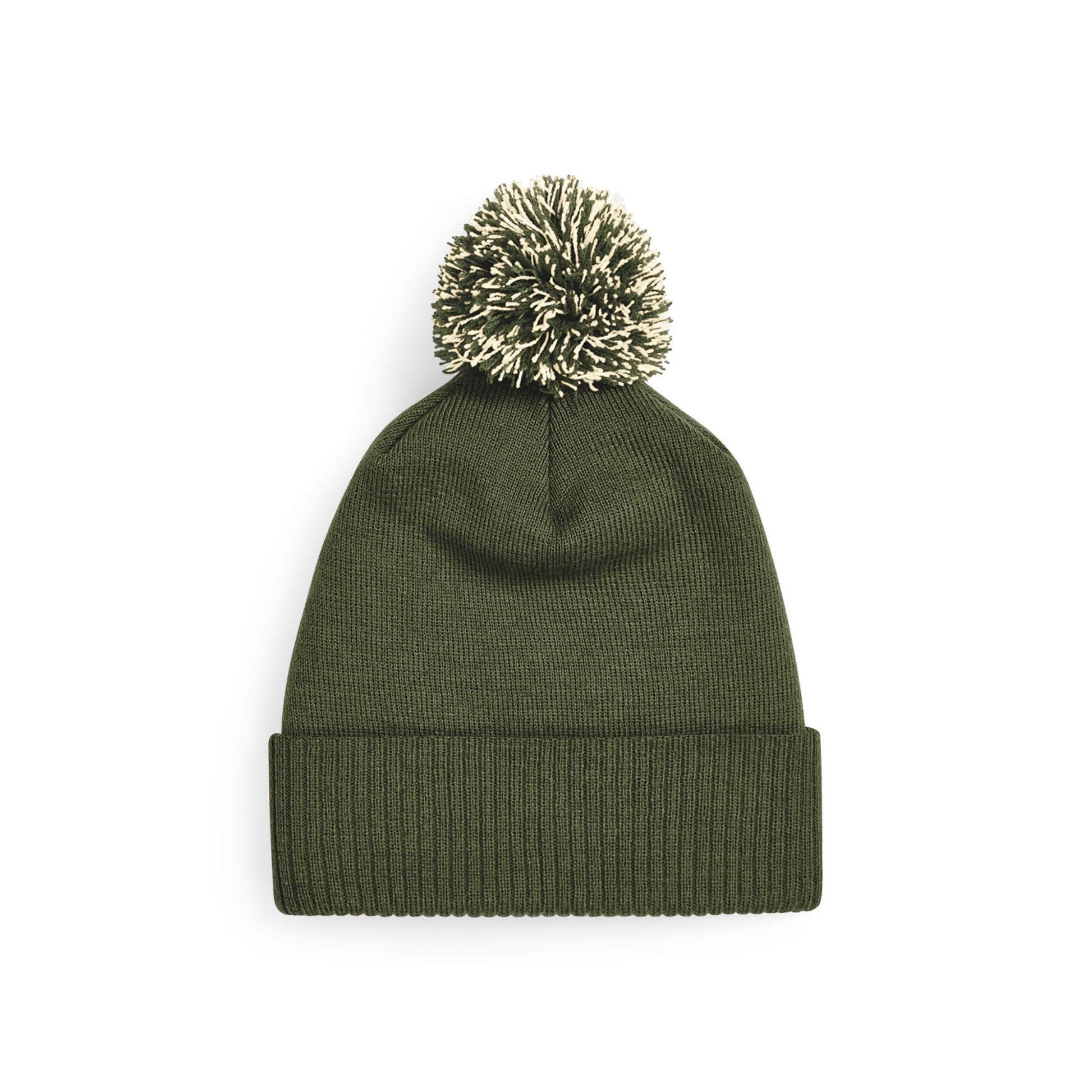 Olive Green-Oatmeal - Back - Beechfield Adults Unisex Snowstar Beanie