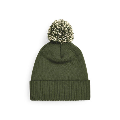 Olive Green-Oatmeal - Back - Beechfield Adults Unisex Snowstar Beanie