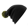 Black-Lime Green - Back - Beechfield Adults Unisex Snowstar Beanie