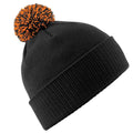 Black-Orange - Front - Beechfield Adults Unisex Snowstar Beanie