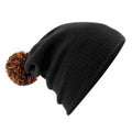 Black-Orange - Back - Beechfield Adults Unisex Snowstar Beanie