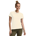 Natural - Back - Russell Womens-Ladies Pure Organic Polo