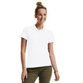 White - Back - Russell Womens-Ladies Pure Organic Polo