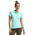 Aqua - Back - Russell Womens-Ladies Pure Organic Polo