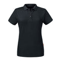 Black - Front - Russell Womens-Ladies Pure Organic Polo