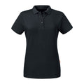 Black - Front - Russell Womens-Ladies Pure Organic Polo